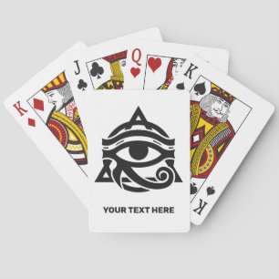 Jeu De Cartes Texte et couleur personnalisés OEil du Horus
