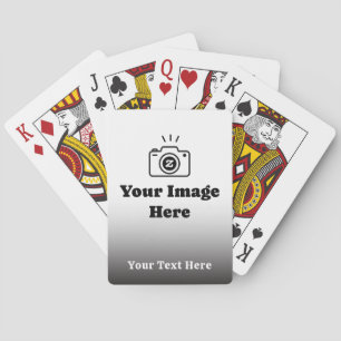 Jeu De Cartes Texte et image personnalisés en dégradé 