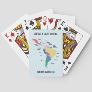 Jeu De Cartes Texte personnalisé Amérique centrale et du Sud