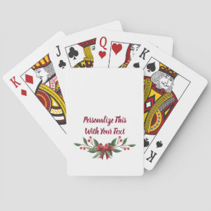 Jeu De Cartes Texte personnalisé Holly et Berry Noël