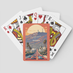 Jeu De Cartes Texte personnalisé Hollywood Californie