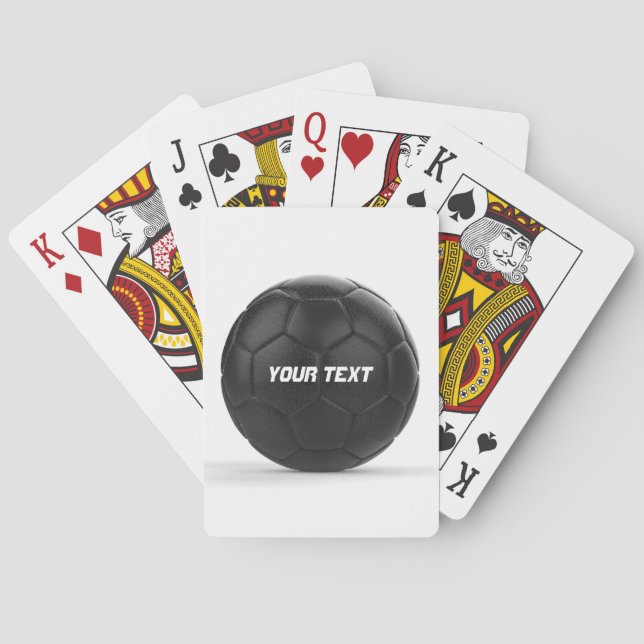 Jeu De Cartes Texte personnalisé par ballon de football (dos)