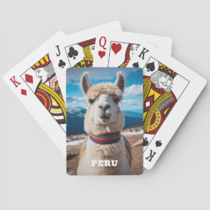 Jeu De Cartes Texte personnalisé Pérou Llama