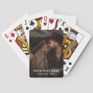 Jeu De Cartes Texte personnalisé Photo simple