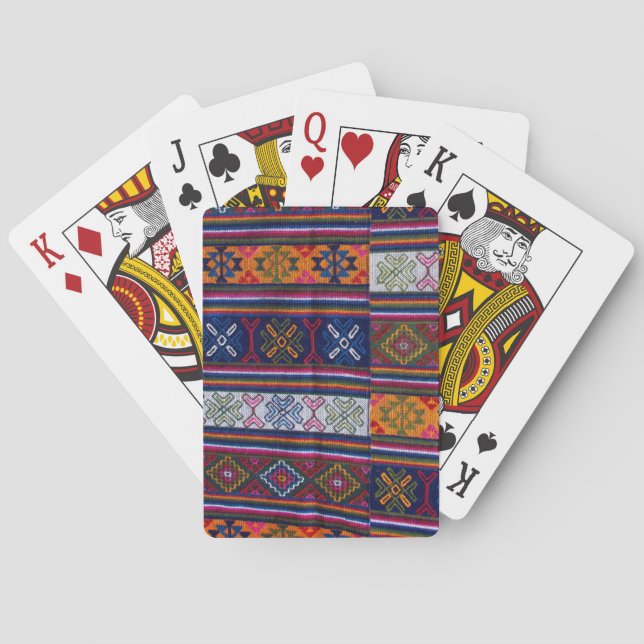 Jeu De Cartes Textile bhoutanais (dos)