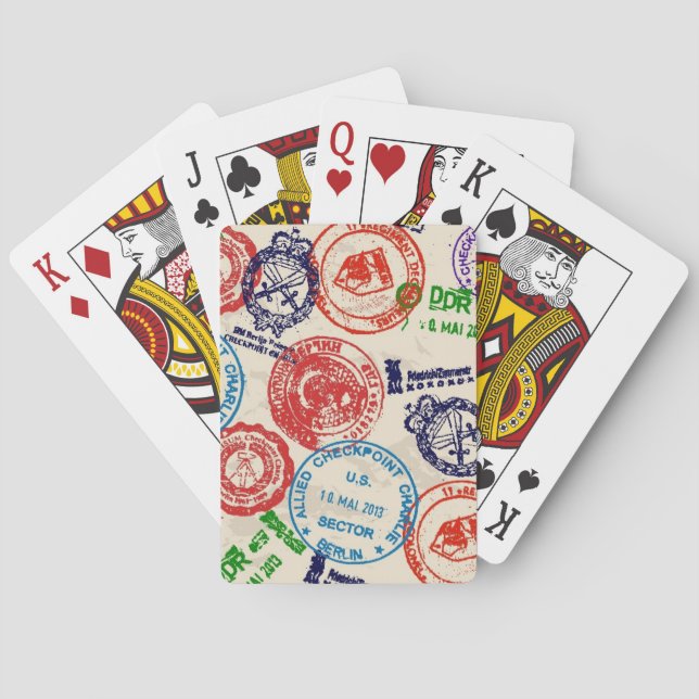 Jeu De Cartes Texture avec de vrais timbres (dos)