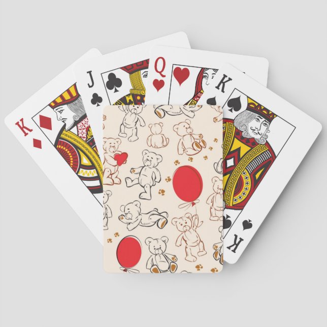 Jeu De Cartes Texture avec le nounours (dos)