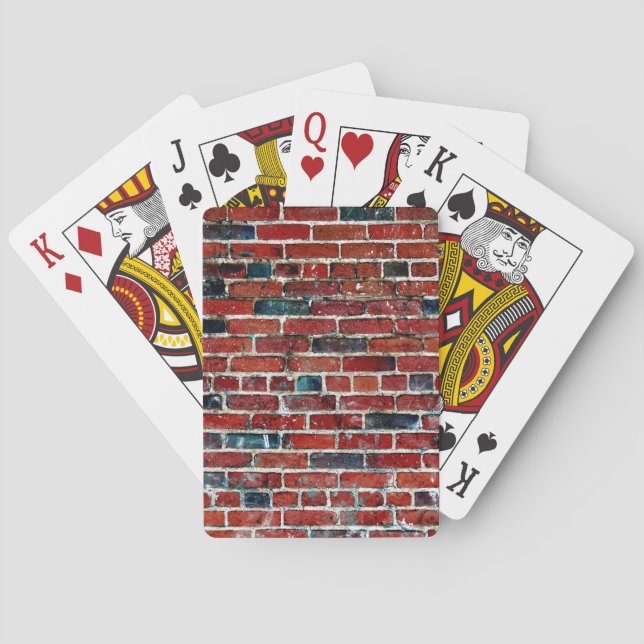 Jeu De Cartes Texture Cool de mur de briques (dos)