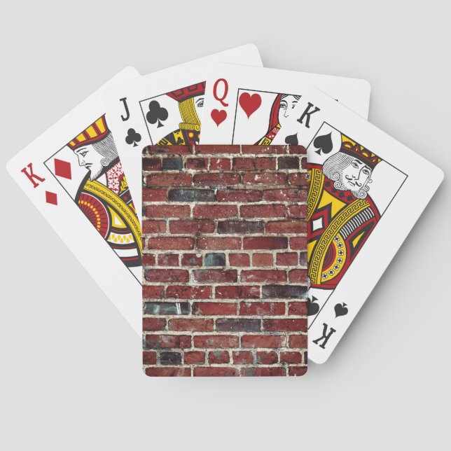 Jeu De Cartes Texture Cool de mur de briques (dos)