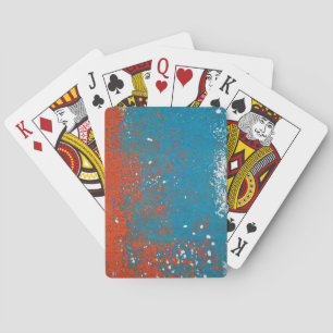 Jeu De Cartes Texture de Grunge orange et turquoise