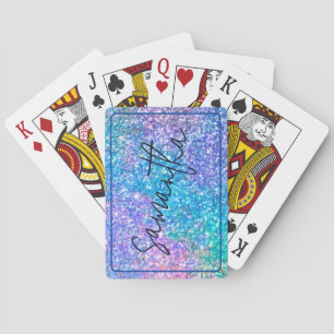 Jeu De Cartes Texture de parties scintillant colorée typographie