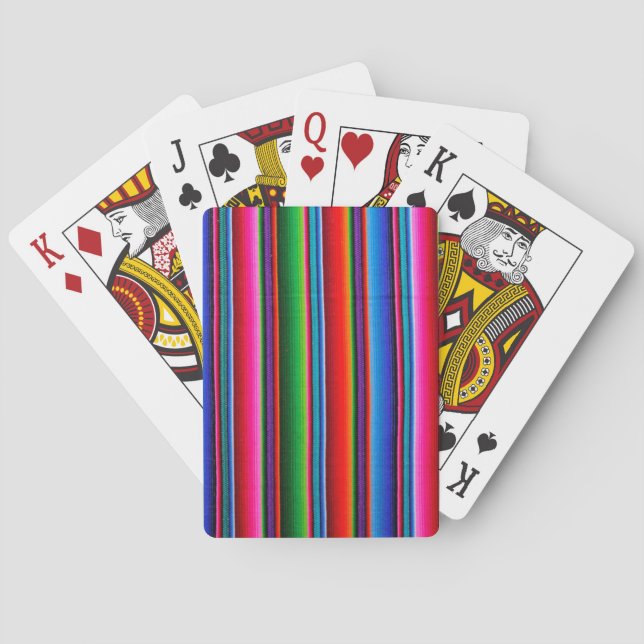 Jeu De Cartes Texture de tissu mexicain (dos)