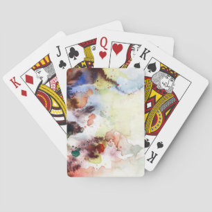 Jeu De Cartes Texture grunge d'aquarelle abstraite avec la