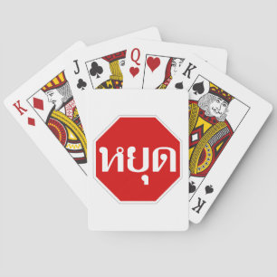 Jeu De Cartes Thai Traffic STOP Sign ⚠ YOOT en langue ⚠