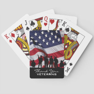 Jeu De Cartes Thank you Veterans - Soldiers silhouette