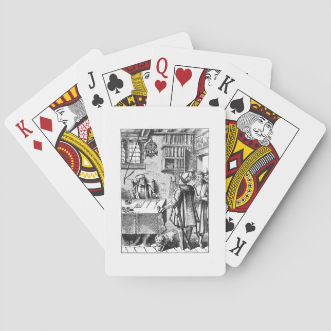 Jeu De Cartes The Receiver of Taxes, after a woodcut in 'Pratiqu (dos)