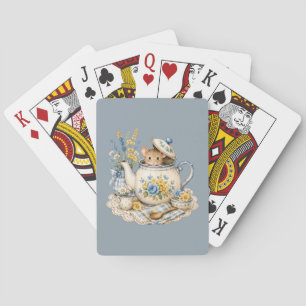 Jeu De Cartes Théière Fantaisiste Maison de Souris Cottagecore F