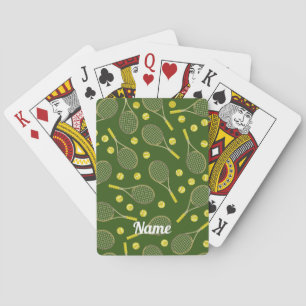 Jeu De Cartes Thème de tennis avec raquette et balle avec nom