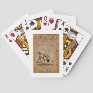 Jeu De Cartes Three Princes Going Hunting, c.1635 (gouache on pa