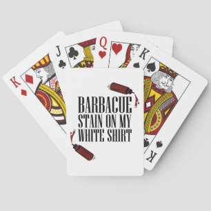Jeu De Cartes Tige barbecue sur mon blanc