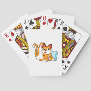 Jeu De Cartes Tiger chat avec Coussin