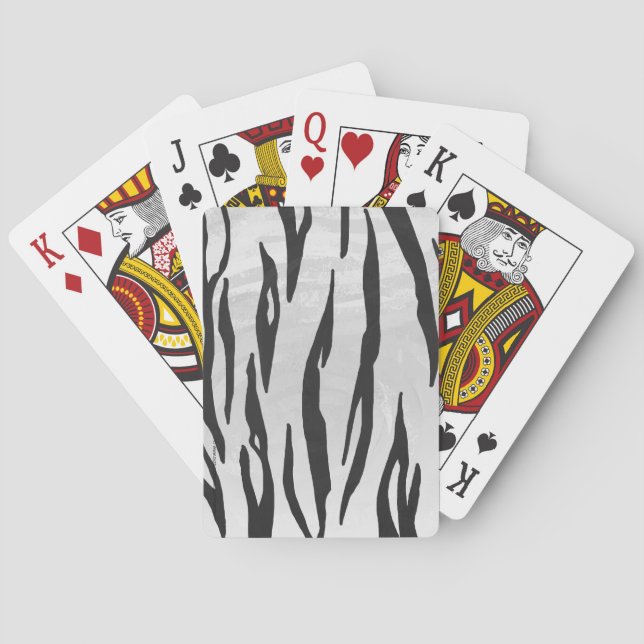 Jeu De Cartes Tiger noir et blanc (dos)