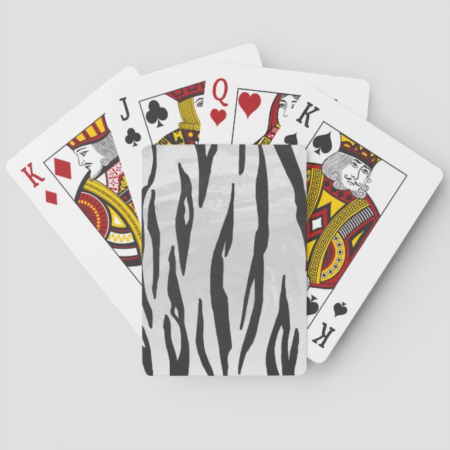 Jeu De Cartes Tiger noir et blanc (dos)