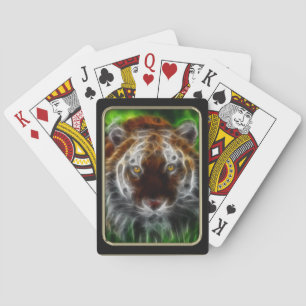 Jeu De Cartes Tiger Visage Fractage Art Jouer Cartes