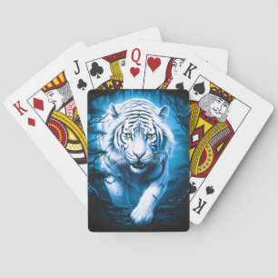 Jeu De Cartes Tigre blanc sauvage Mystique de la forêt