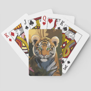 Jeu De Cartes Tigre du Bengale dans la jungle