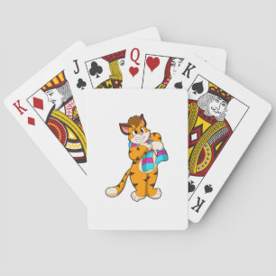 Jeu De Cartes Tigre en hiver avec Écharpe