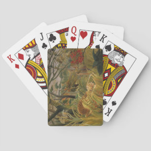 Jeu De Cartes Tigre surpris dans une tempête tropicale