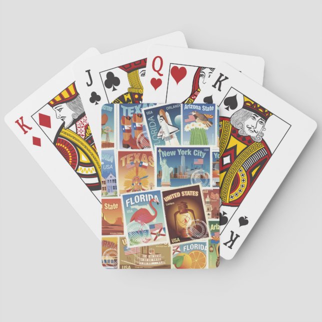 Jeu De Cartes Timbres-poste des Etats-Unis (dos)