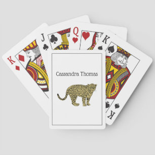 Jeu De Cartes Tirage de chats tachetés au léopard vintage