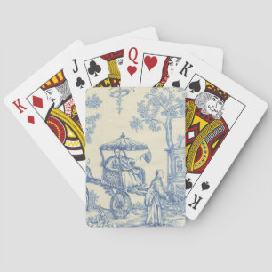 Jeu De Cartes Toile - Bleu et Blanc