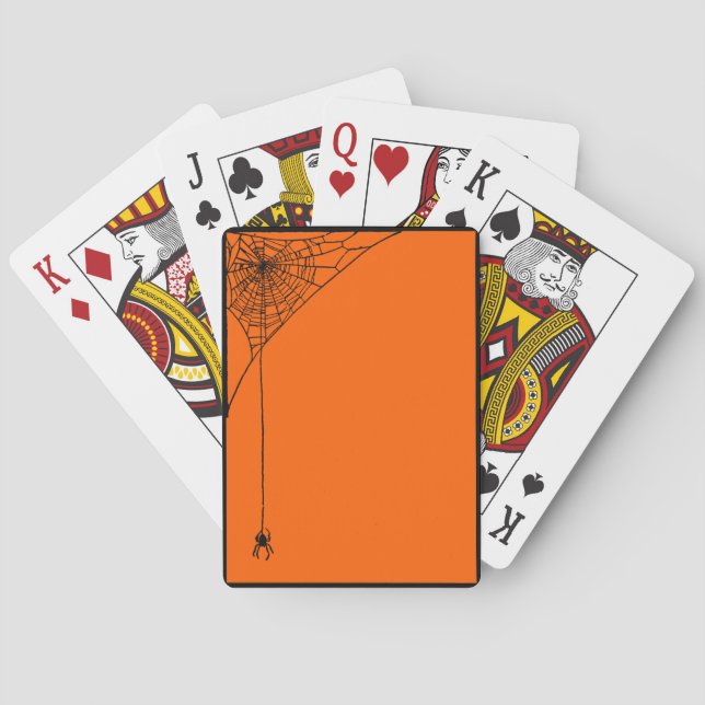 Jeu De Cartes Toiles éffrayantes Orange et Noir (dos)