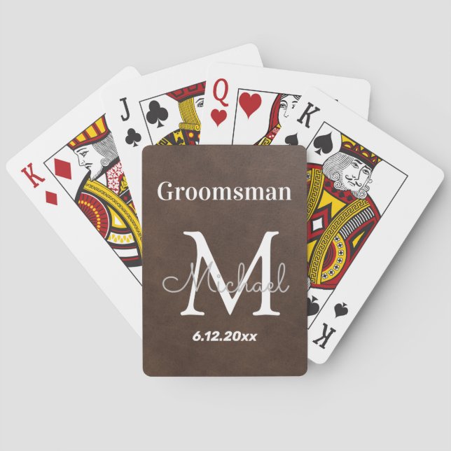 Jeu De Cartes toiletteur personnalisé, cuir (dos)