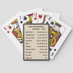 Jeu De Cartes Ton 6 de rappel de rang de main de poker