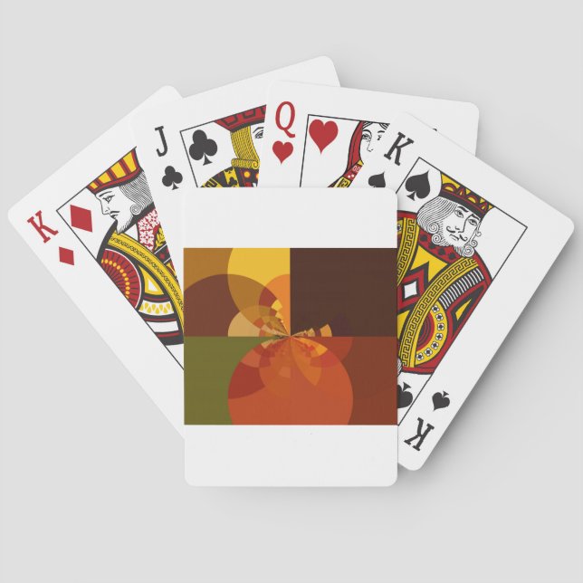 Jeu De Cartes Tonalité Terre Art couleur Abstrait Design d'impre (dos)