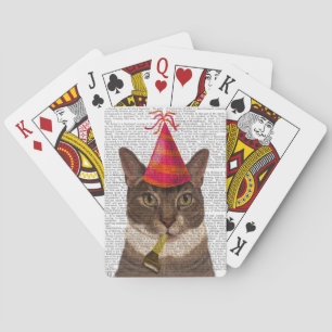 Jeu De Cartes Tortoiseshell Cat with Party Casquette