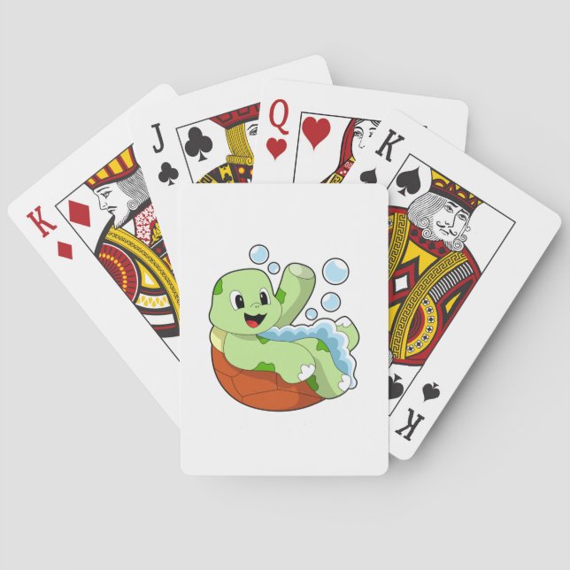 Jeu De Cartes Tortue à la baignade avec mousse (dos)