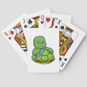 Jeu De Cartes Tortue avec coquille et chiffon de nettoyage