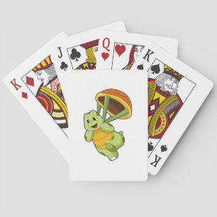 Jeu De Cartes Tortue avec Shell en tant que Skydiver
