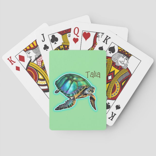 Jeu De Cartes Tortue de mer (dos)