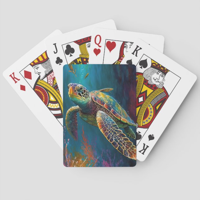 Jeu De Cartes Tortue de mer (dos)