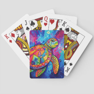 Jeu De Cartes Tortue de mer Jour des terres Abstrait Ocean Beach