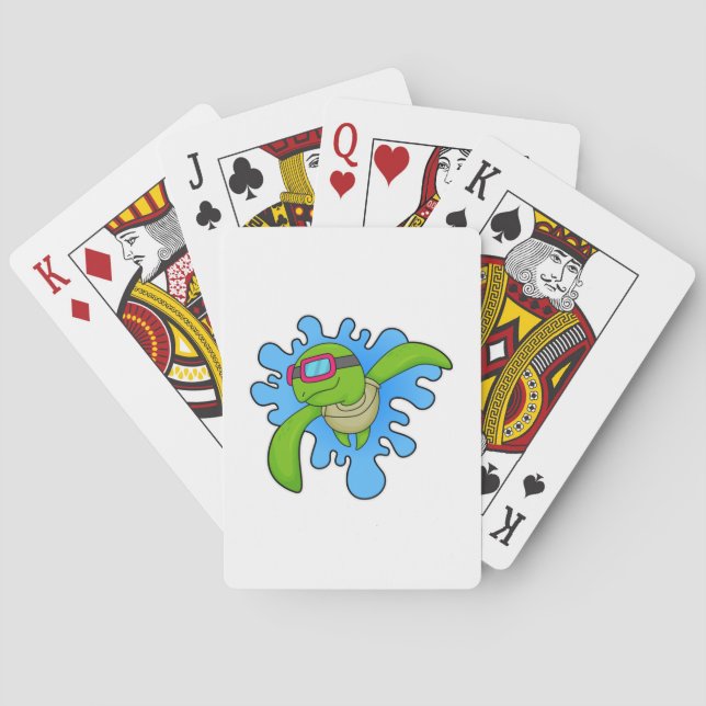 Jeu De Cartes Tortue Piscine lunettes de natation (dos)