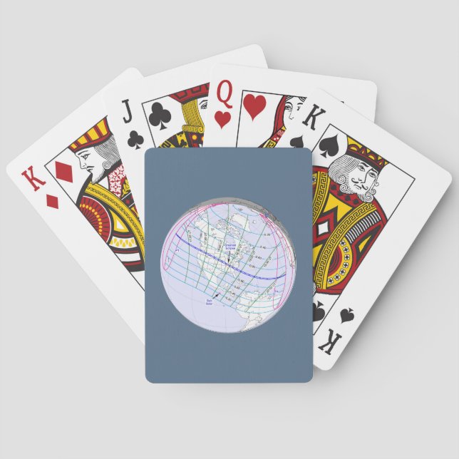 Jeu De Cartes Total Solaire Eclipse 2017 Global Path (dos)
