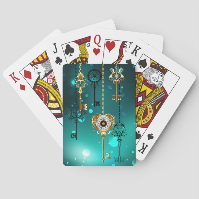 Jeu De Cartes Touches de squelette antique sur Arrière - plan ve (dos)