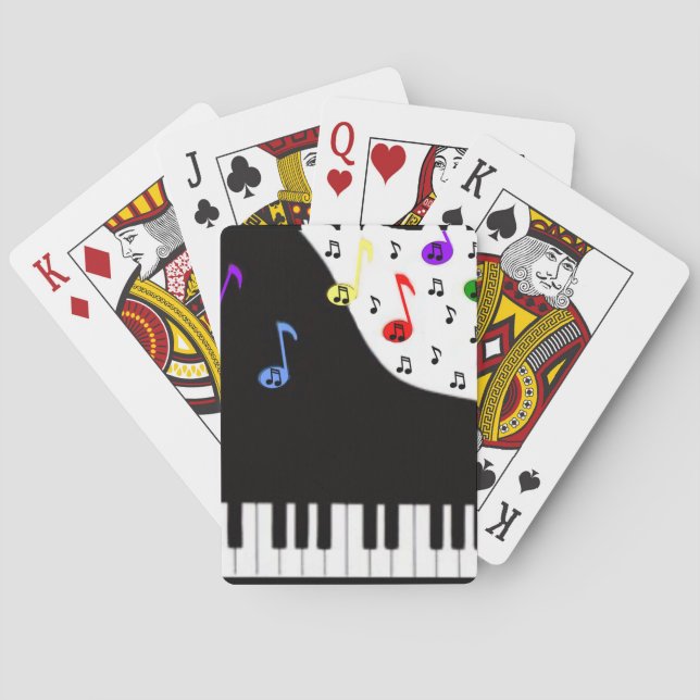 Jeu De Cartes Touches et notes de piano (dos)